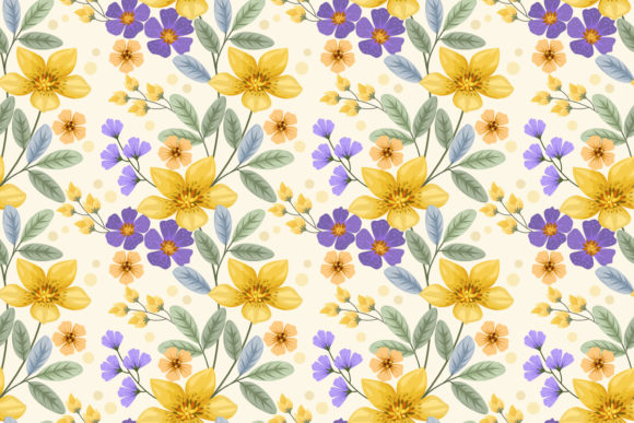 Download Colorful Flower Design Seamless Pattern. - Design Collection