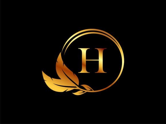 Download Golden Floral with Initial H Logo Design - Logo design Collection