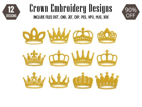 Download Royal Crown Embroidery Design - Design Collection