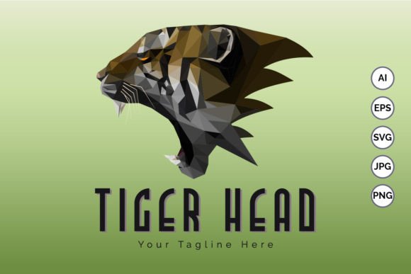 Download Tiger Head Mosaic Logo Template Design - Design Collection