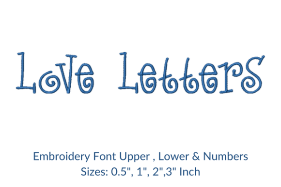 Download Love Letters Font Embroidery Design - Design Collection