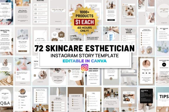 Download Skincare Instagram Canva Story Template - Care Collection