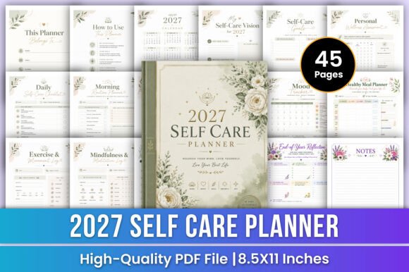 Download 2027 Self Care Planner | Wellness Kdp - Care Collection