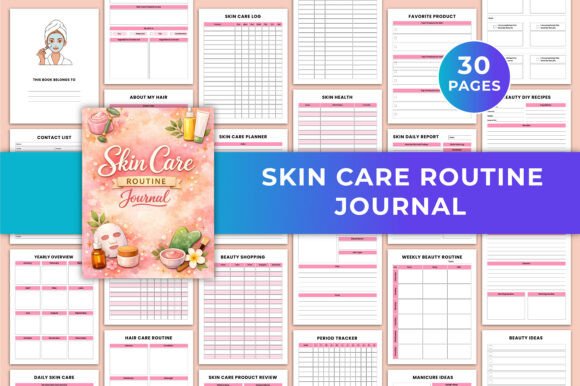 Download Skin Care Routine Journal KDP Graphic - Care Collection