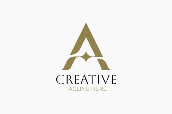 Download Creative Letter a Logo with Star Diamond - Star Collection
