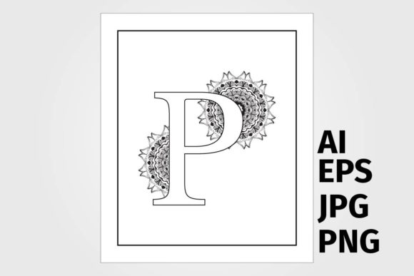 Download Letter with Mandala Design - Design Collection