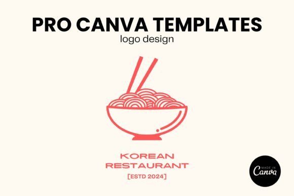 Download Korean Restaurant Logo Design PRO Canva - Logo design Collection