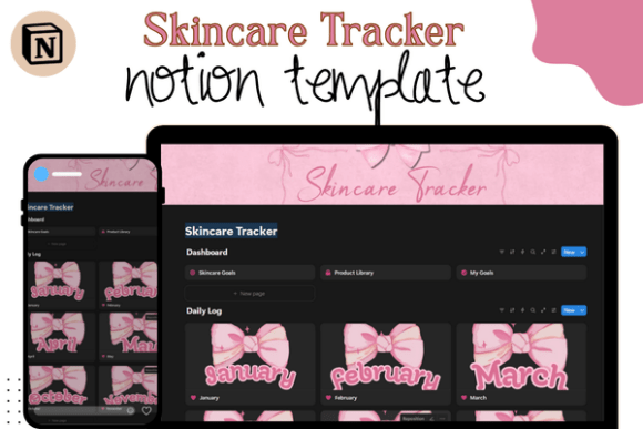 Download Skincare Tracker Notion Template - Care Collection