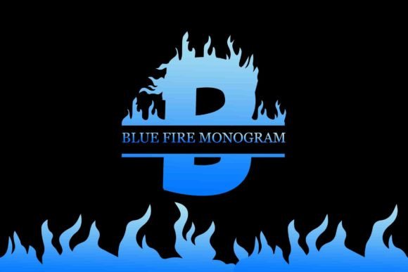Download Blue Fire Monogram - Monogram Collection