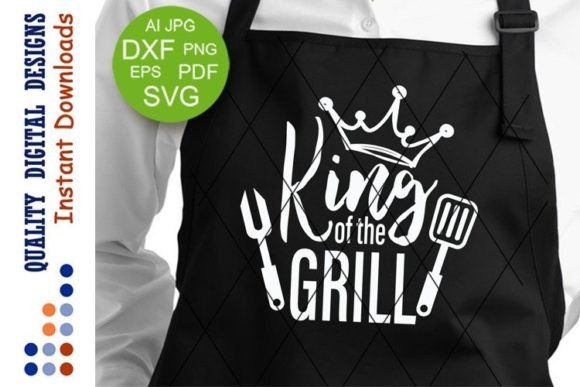Download King of the Grill Apron Design BBQ - Design Collection