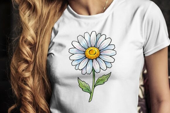 Download Single White Daisy Flower Design - Design Collection