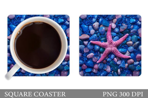 Download 3D Starfish Coaster. 3D Stones Coaster - Star Collection