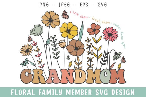 Download Floral Grandmom Vintage Flower Design - Design Collection