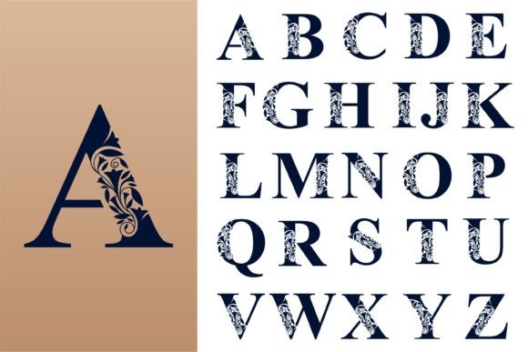 Download Alphabets a to Z Flower Design Vector - Design Collection
