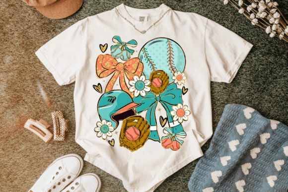 Download Softball Bow Helmet Floral Design - Design Collection