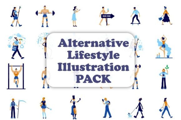 Download Alternative Lifestyle Vector Characters - Premium Resources